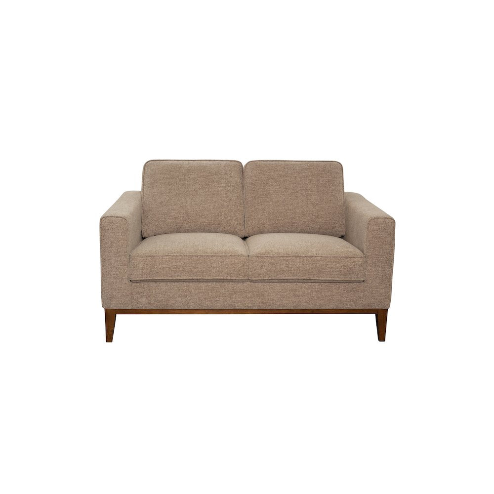 Porter Designs Annie Wood Trim Loveseat, Cream