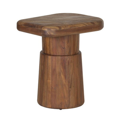 Ekta Solid Acacia Wood End Table, Brown