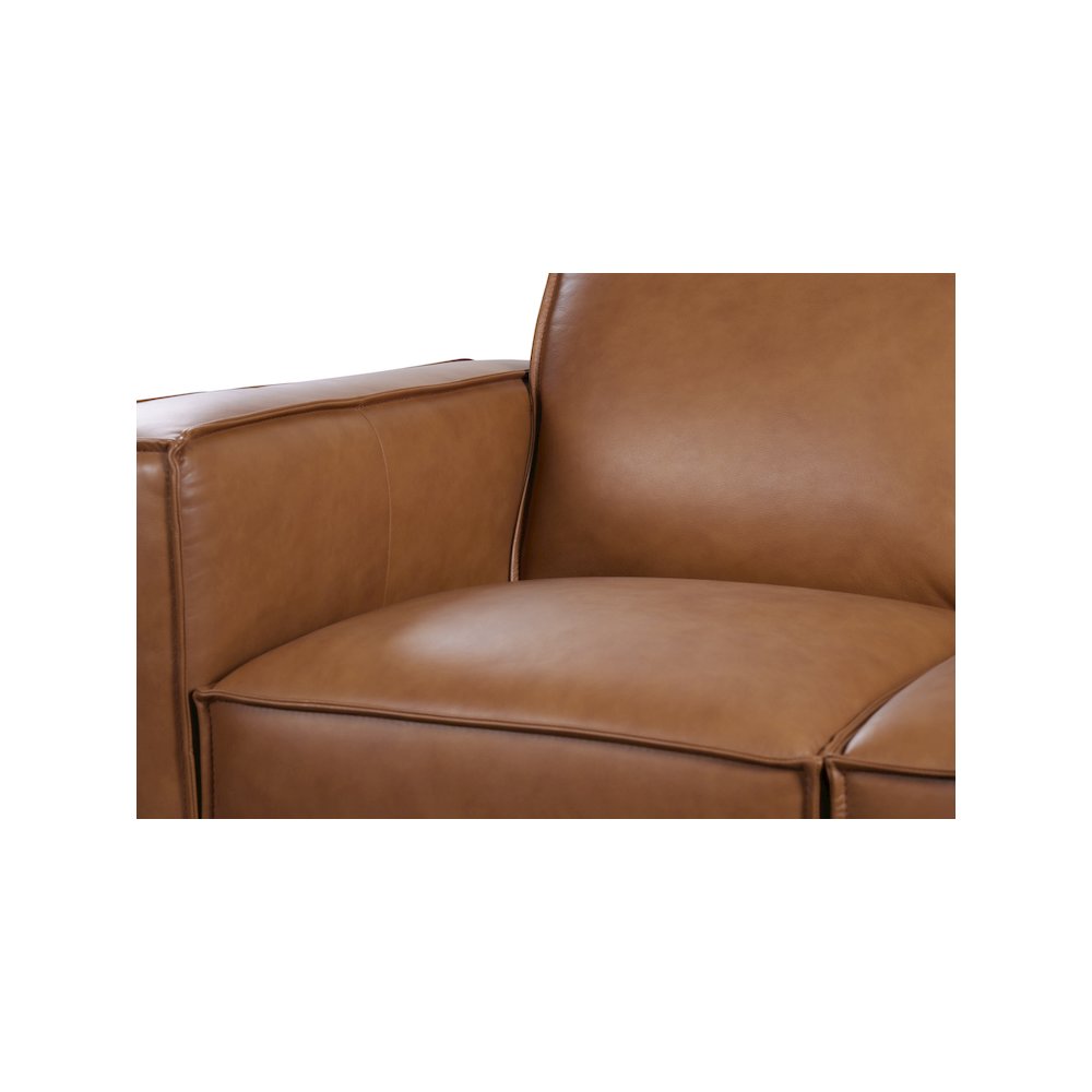 Porter Designs Carina Top Grain Leather Sofa, Brown
