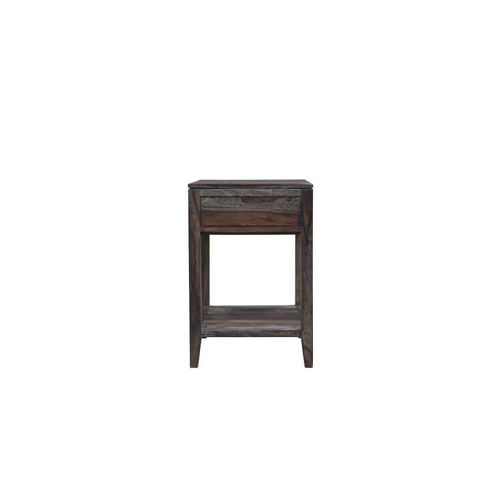 Porter Designs Fall River Solid Sheesham Wood End Table, Natural