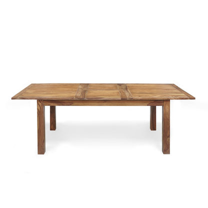 Urban Solid Sheesham Wood Butterfly Leaf Dining Table, Natural