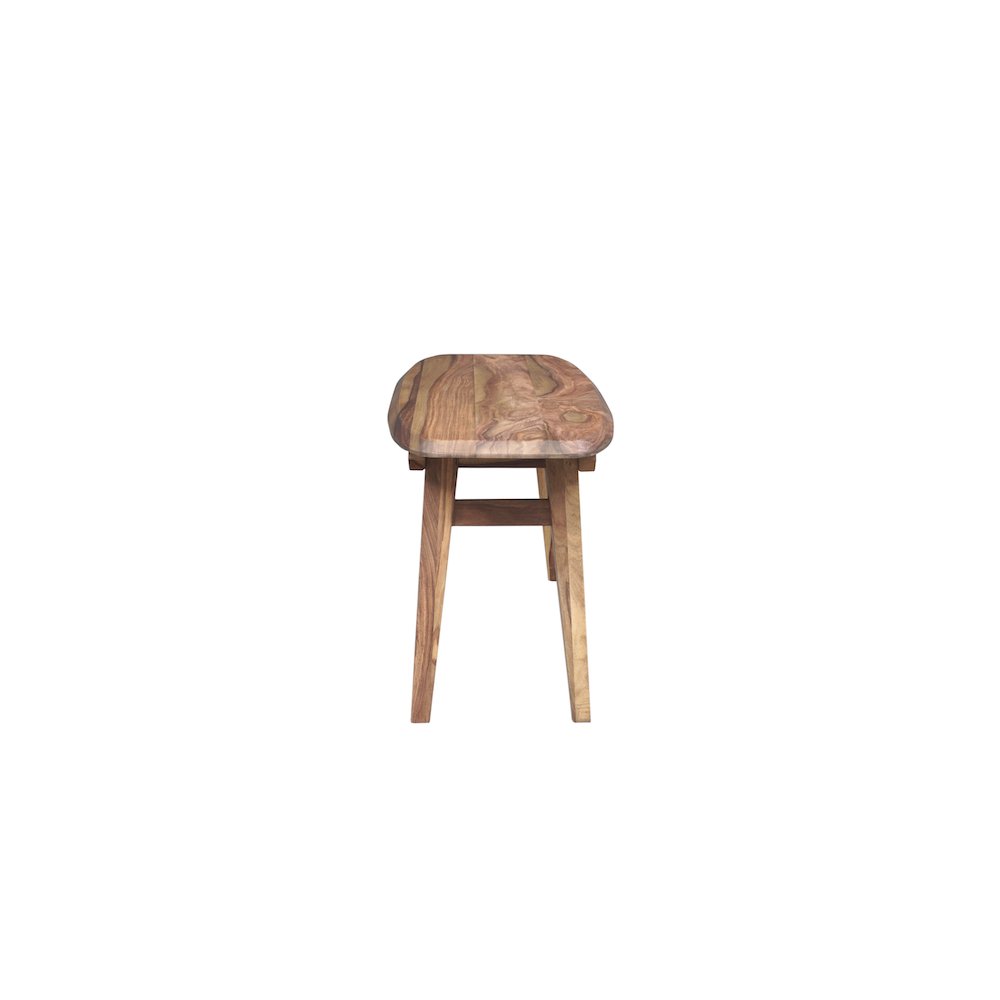 Porter Designs Fusion Solid Sheesham Wood Dining Bench, Light Brown