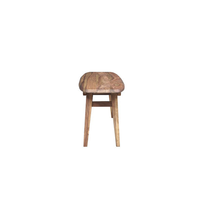 Porter Designs Fusion Solid Sheesham Wood Dining Bench, Light Brown