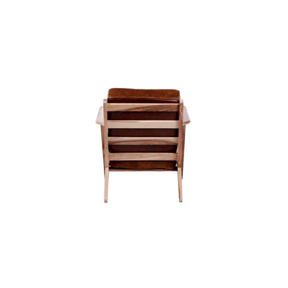 Porter Designs Corvallis Solid Sheesham Wood Accent Chair, Natural