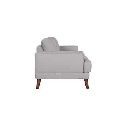 Porter Designs Anzio Top Quality Leather Loveseat, Cream