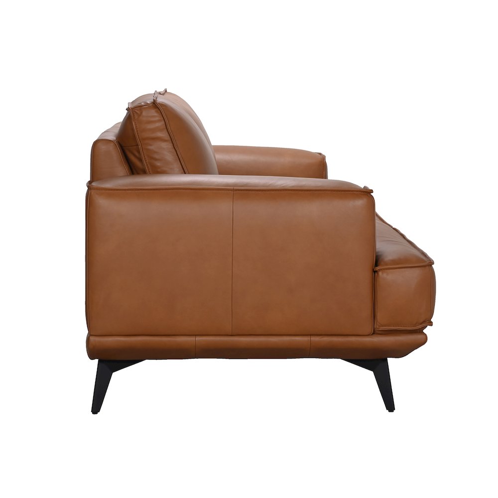 Pirelli Full-Grain Leather Sofa, Brown