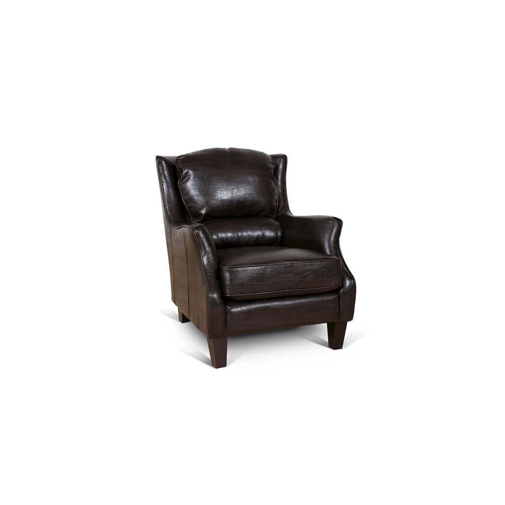 Porter Designs Garnett Crackle Leather Club Style Accent Chair, Brown