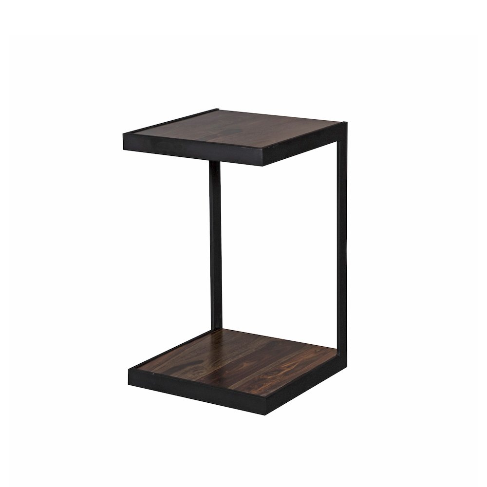 Manzanita Live Edge Solid Sheesham Wood End Table, Brown (Set of 2)