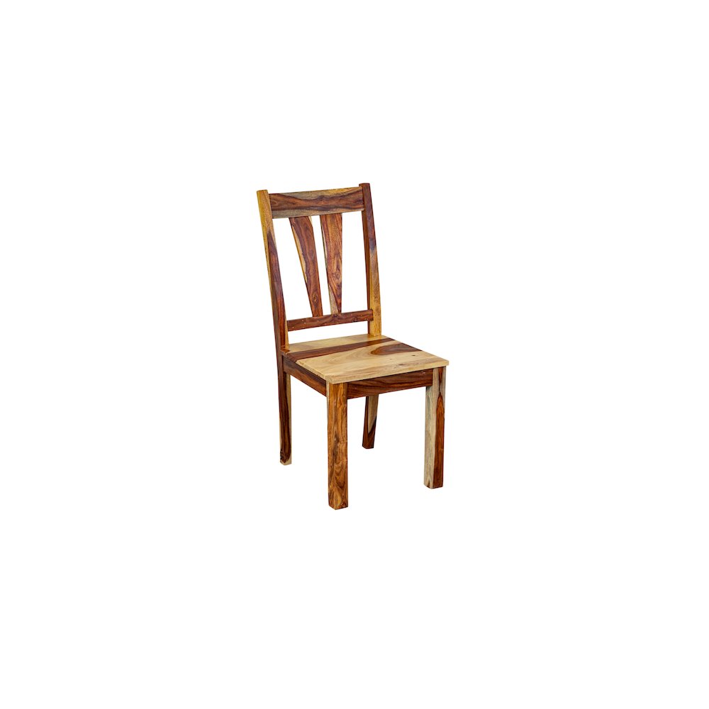 Porter Designs Kalispell Solid Sheesham Wood Dining Chair, Natural (Set of 2)