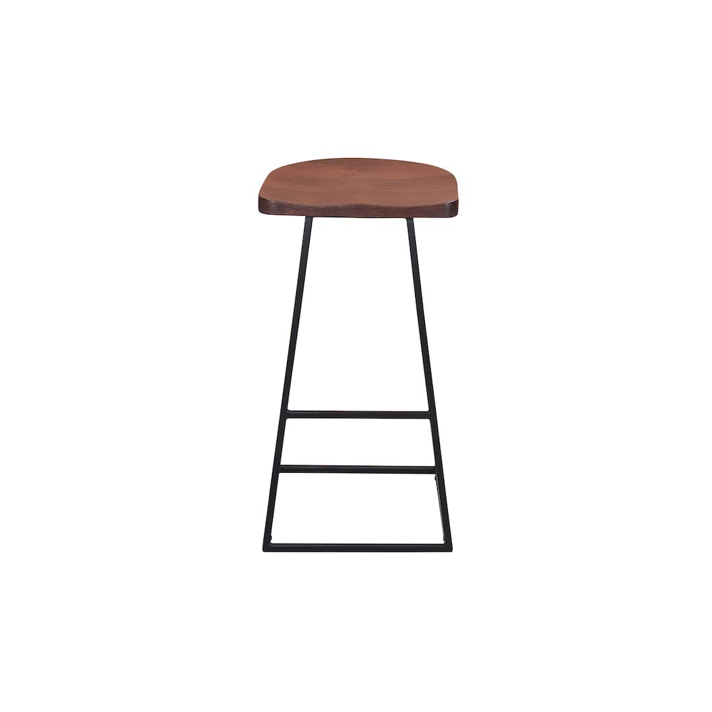 Porter Designs Clement Solid Wood 30" Bar Stool, Brown