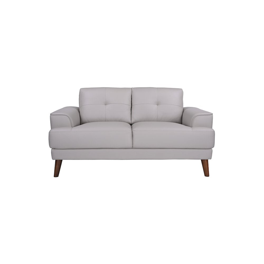 Porter Designs Anzio Top Quality Leather Loveseat, Cream