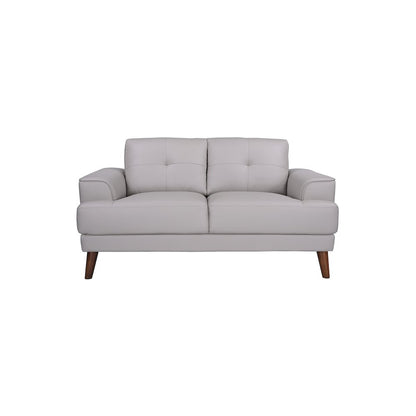 Porter Designs Anzio Top Quality Leather Loveseat, Cream