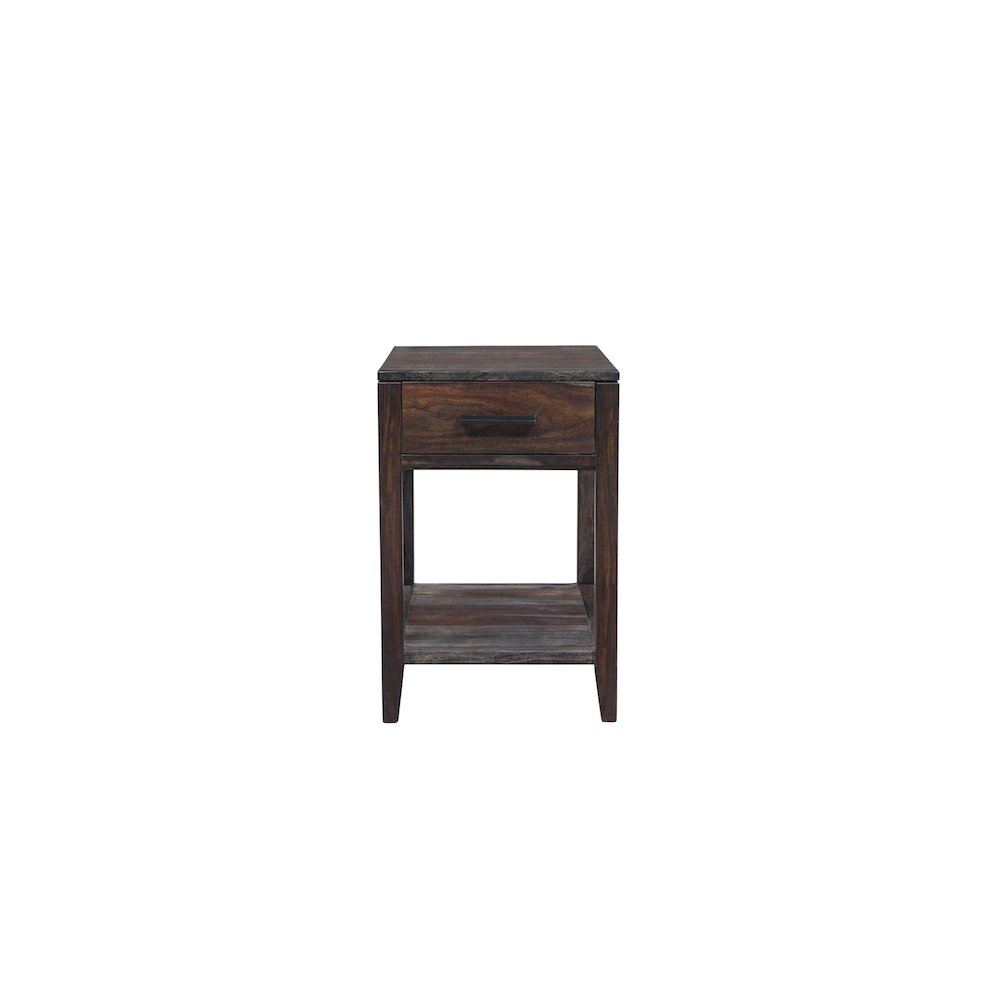 Porter Designs Fall River Solid Sheesham Wood End Table, Natural