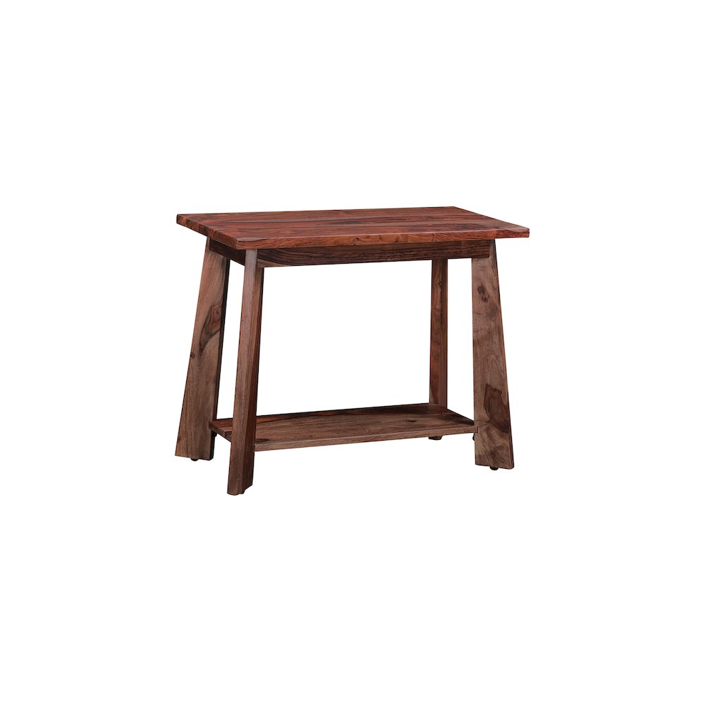 Porter Designs Kalispell Solid Sheesham Wood End Table, Natural