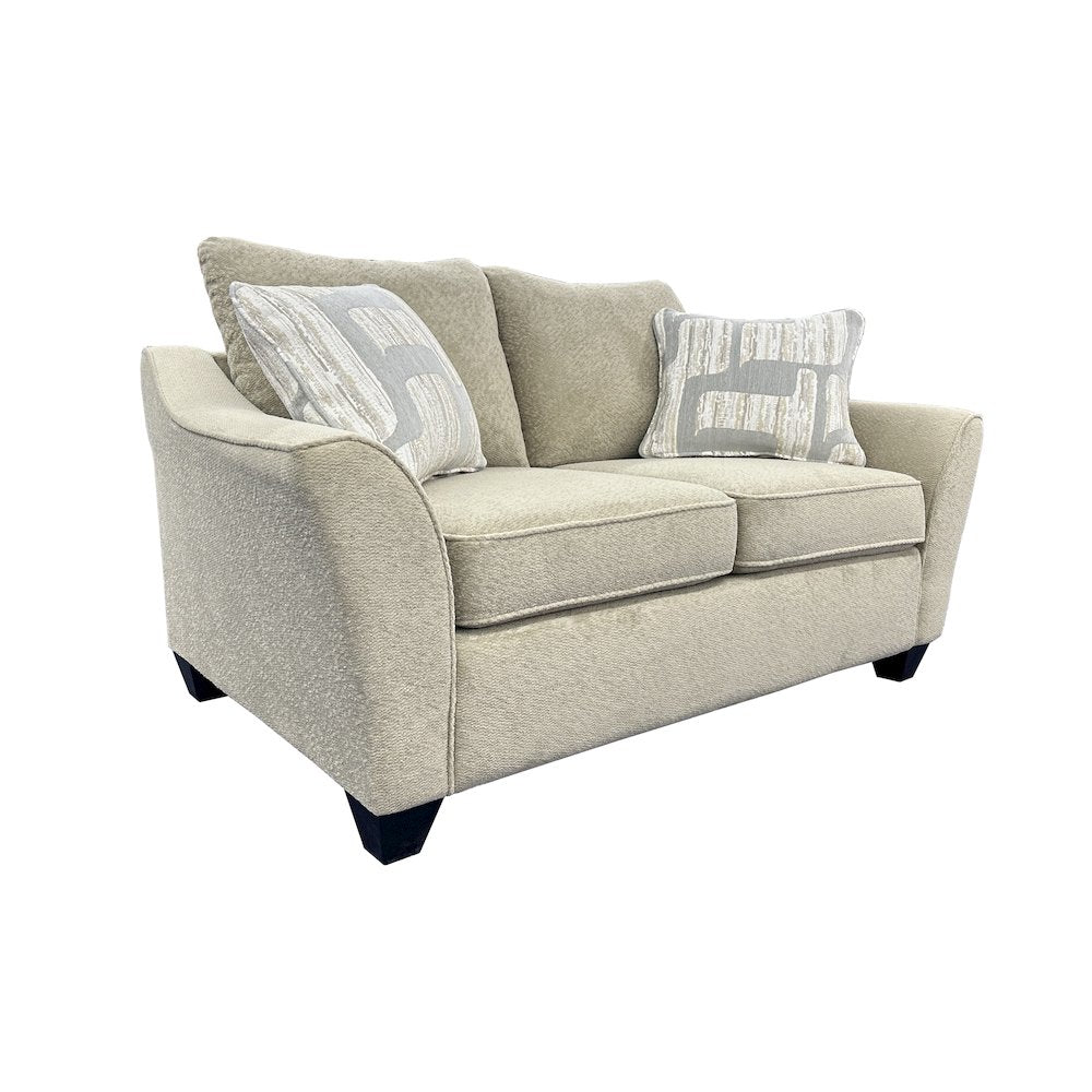 Columbia Microfiber Loveseat, Cream