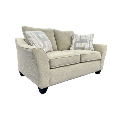 Columbia Microfiber Loveseat, Cream