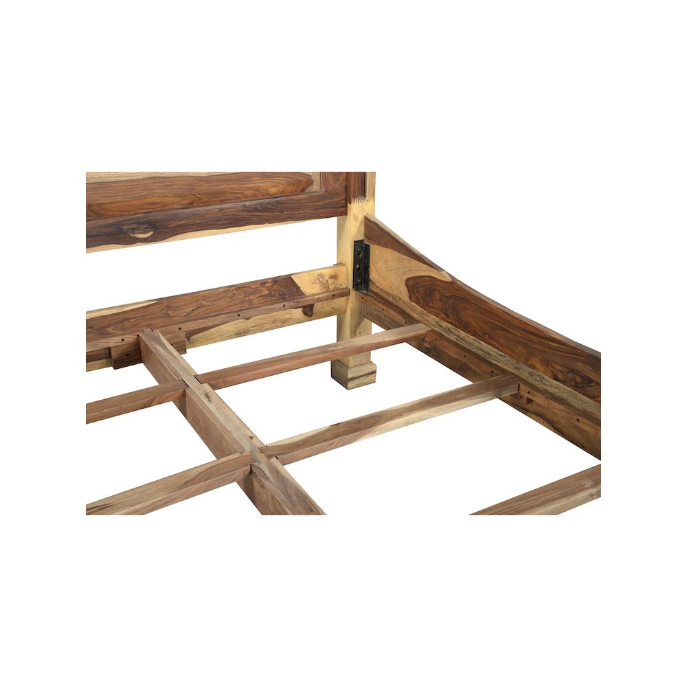 Porter Designs Taos Solid Sheesham Wood Queen Bed, Natural