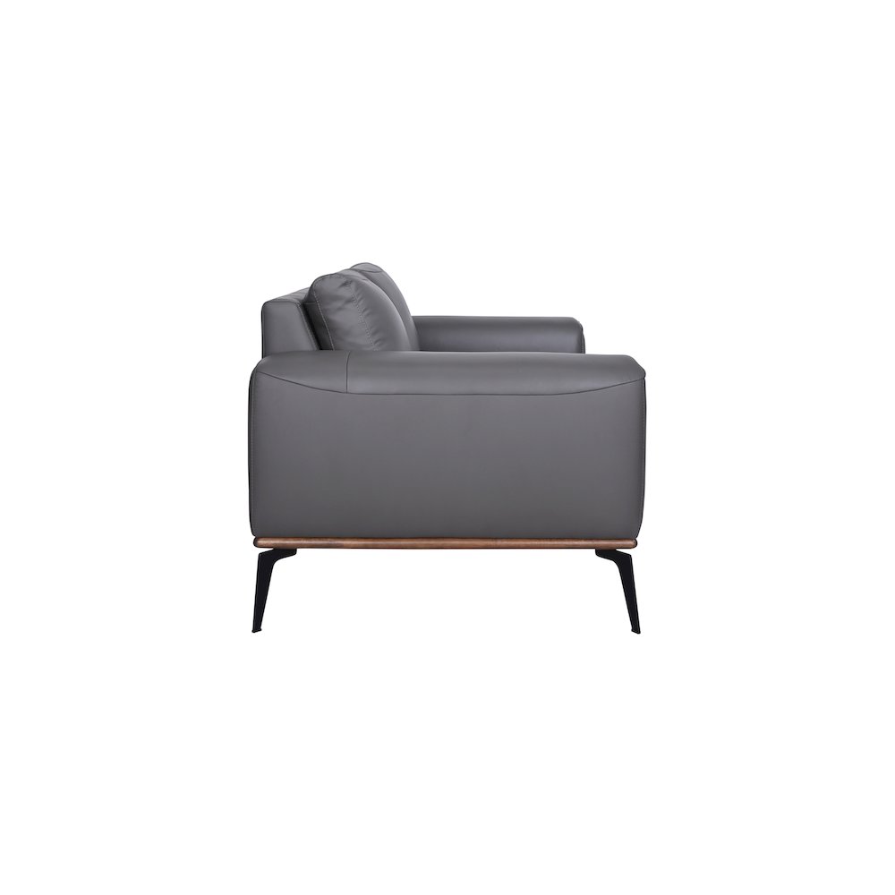 Porter Designs Pietro Top Grain Leather Loveseat, Gray