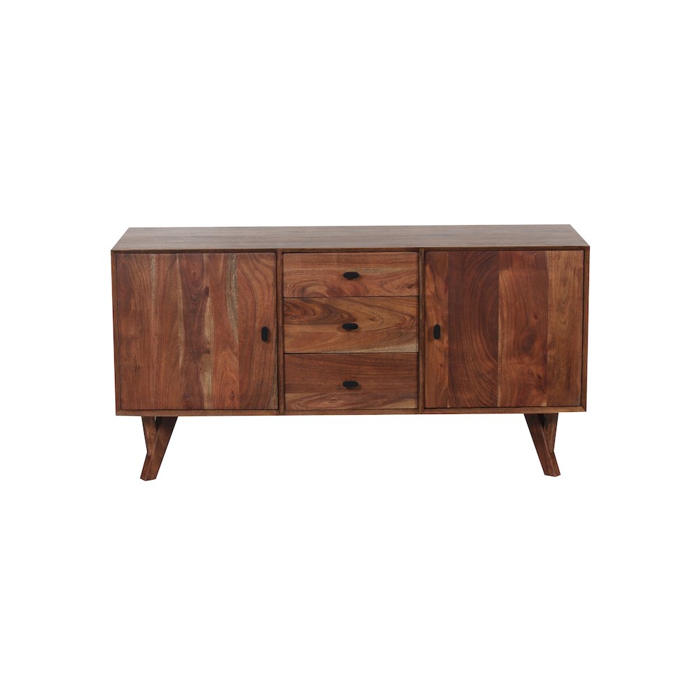 Porter Designs Portola Solid Acacia Wood Sideboard, Brown