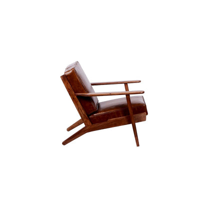 Porter Designs Corvallis Solid Sheesham Wood Accent Chair, Brown