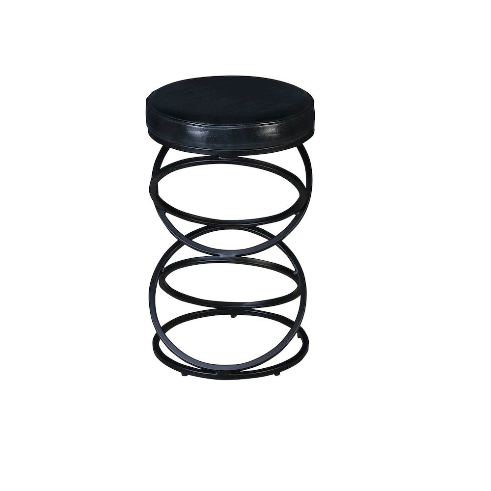 Porter Designs Polaris Leather 24" Bar Stool, Gray