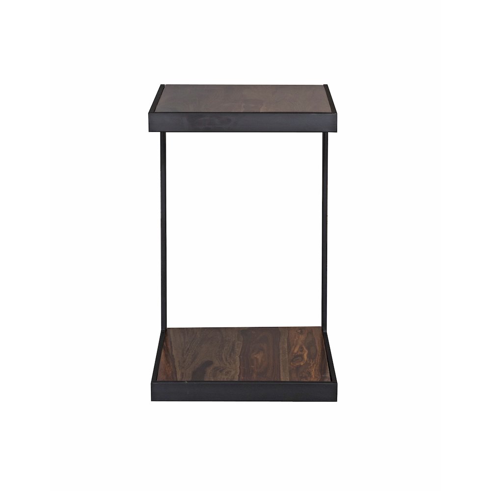 Manzanita Live Edge Solid Sheesham Wood End Table, Brown (Set of 2)