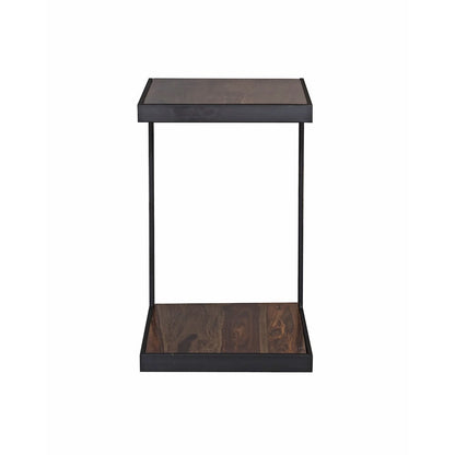Manzanita Live Edge Solid Sheesham Wood End Table, Brown (Set of 2)