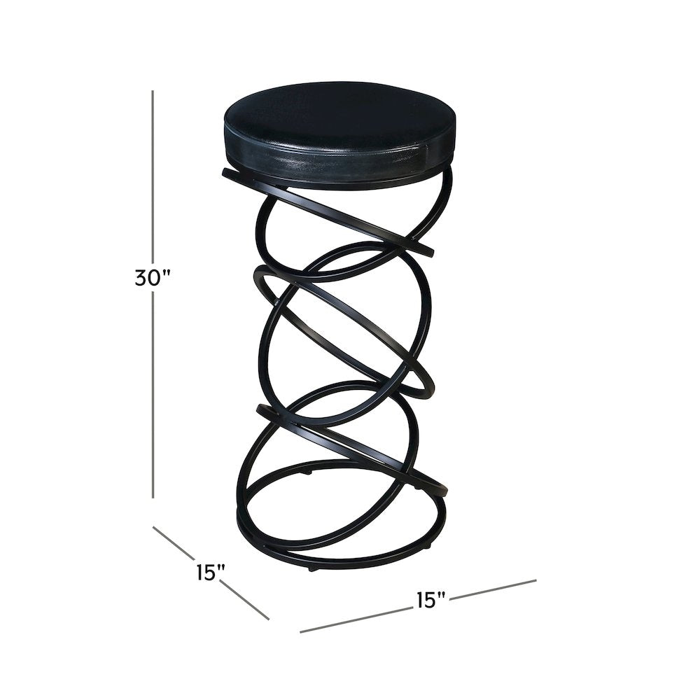 Porter Designs Polaris Leather 30" Bar Stool, Gray