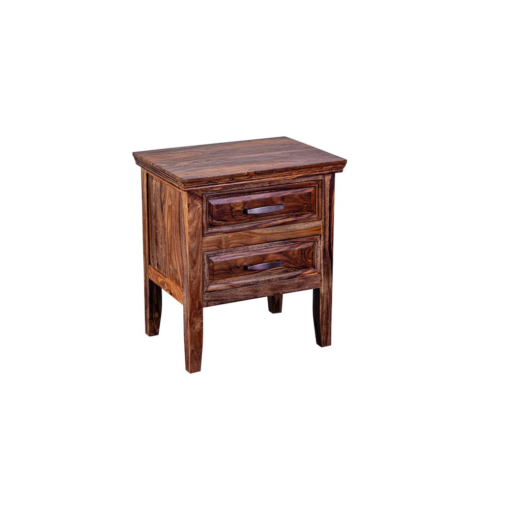 Porter Designs Sonora Solid Sheesham Wood Nightstand, Brown