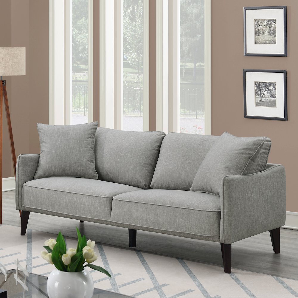 Porter Designs Cavett Mid-Century Modern Sofa, Cream