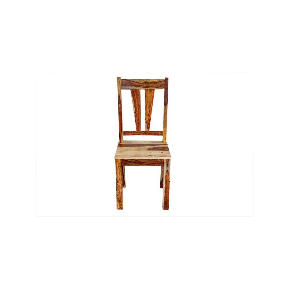 Porter Designs Kalispell Solid Sheesham Wood Dining Chair, Natural (Set of 2)