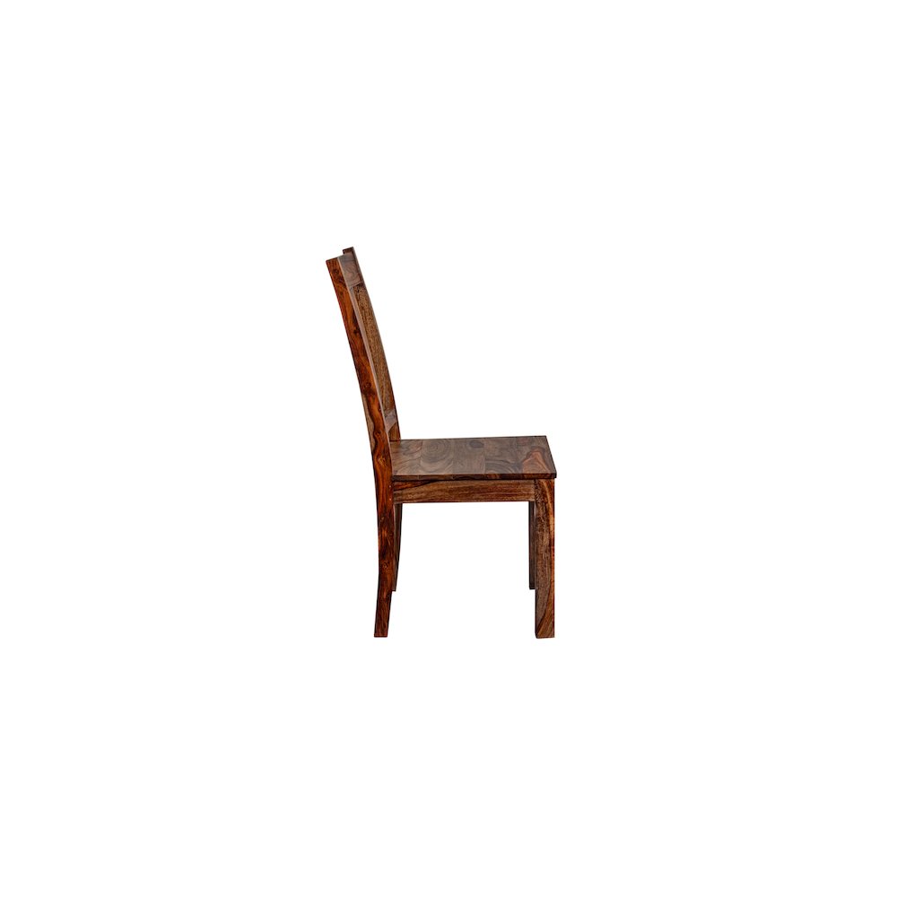 Porter Designs Kalispell Solid Sheesham Wood Dining Chair, Brown (Set of 2)