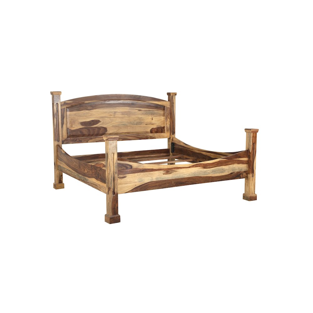 Porter Designs Taos Solid Sheesham Wood King Bed, Natural