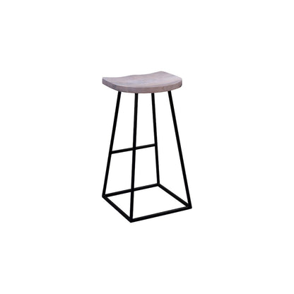 Porter Designs Clement Solid Wood 30" Bar Stool, White