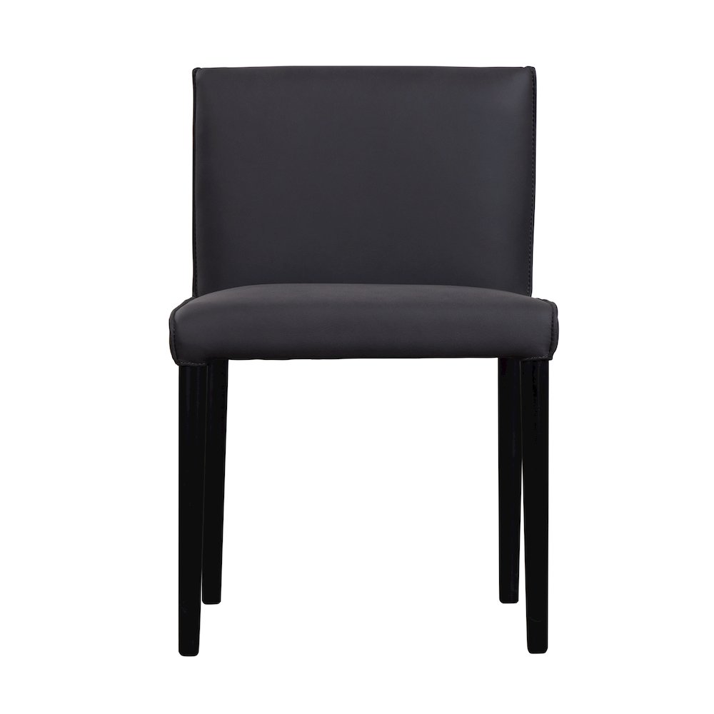 Rigel Full-Grain Leather Dining Chair, Gray (Set of 2)