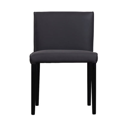 Rigel Full-Grain Leather Dining Chair, Gray (Set of 2)