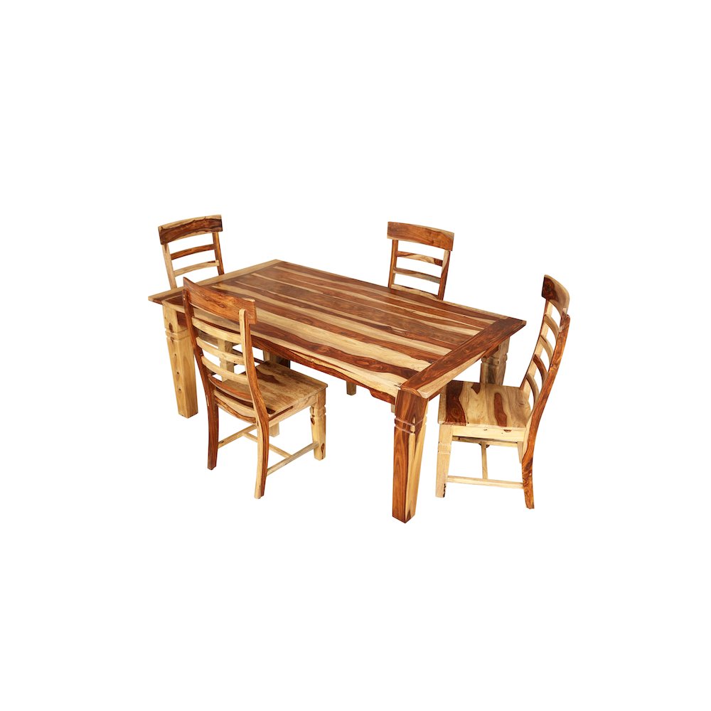 Porter Designs Taos Solid Sheesham Wood 72" Rectangular Dining Table, Natural
