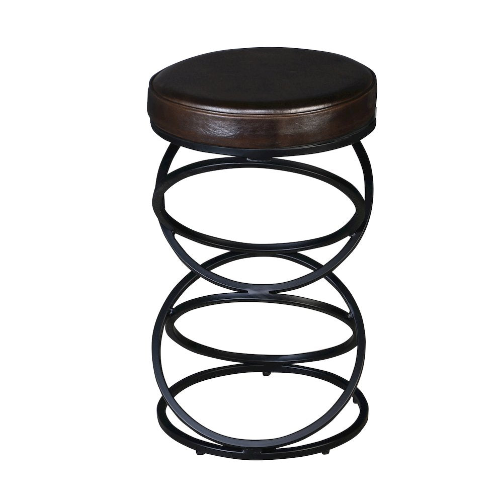 Porter Designs Polaris Leather 24" Bar Stool, Brown