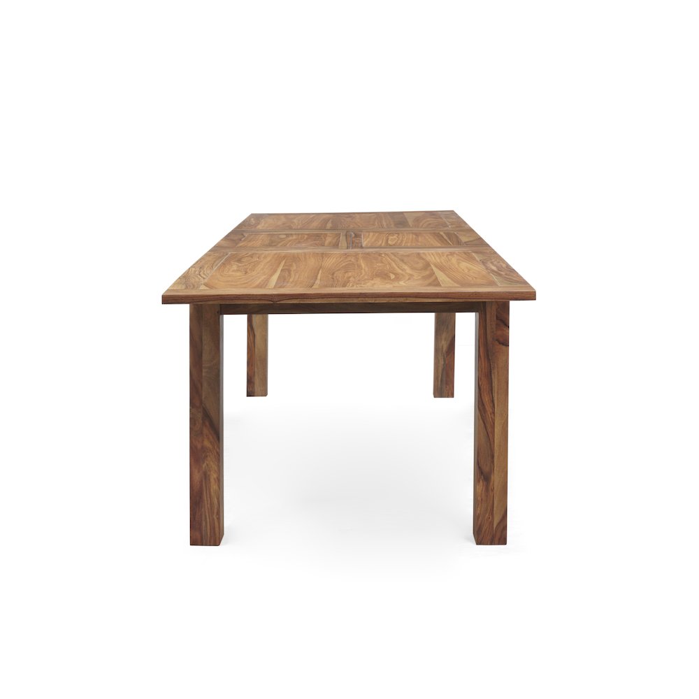Urban Solid Sheesham Wood Butterfly Leaf Dining Table, Natural