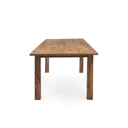 Urban Solid Sheesham Wood Butterfly Leaf Dining Table, Natural