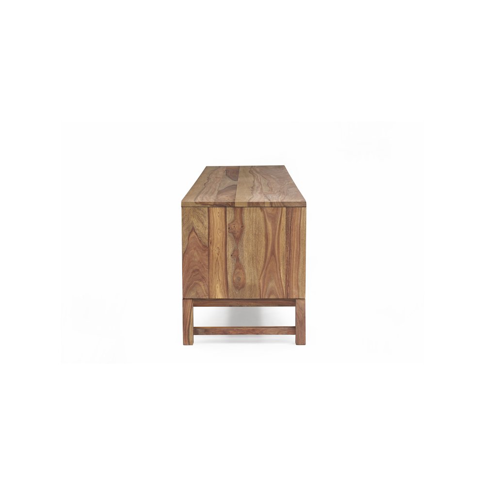 Porter Designs Urban Solid Sheesham Wood TV Stand, Brown