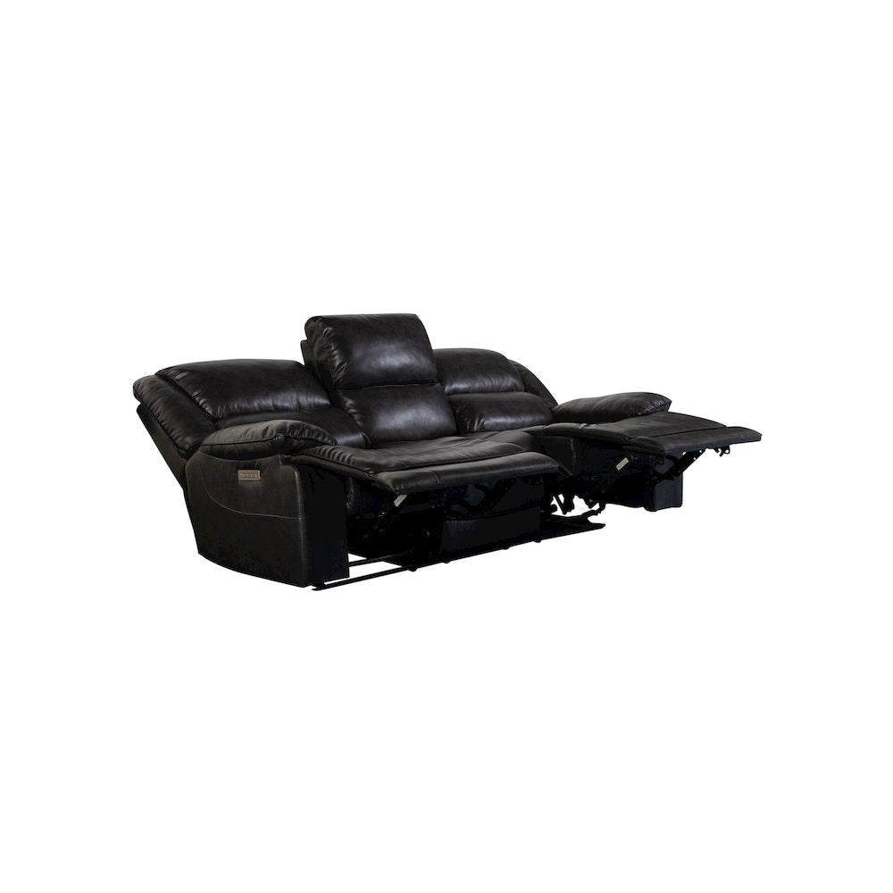Porter Designs Ennis Triple Power Reclining Sofa, Black