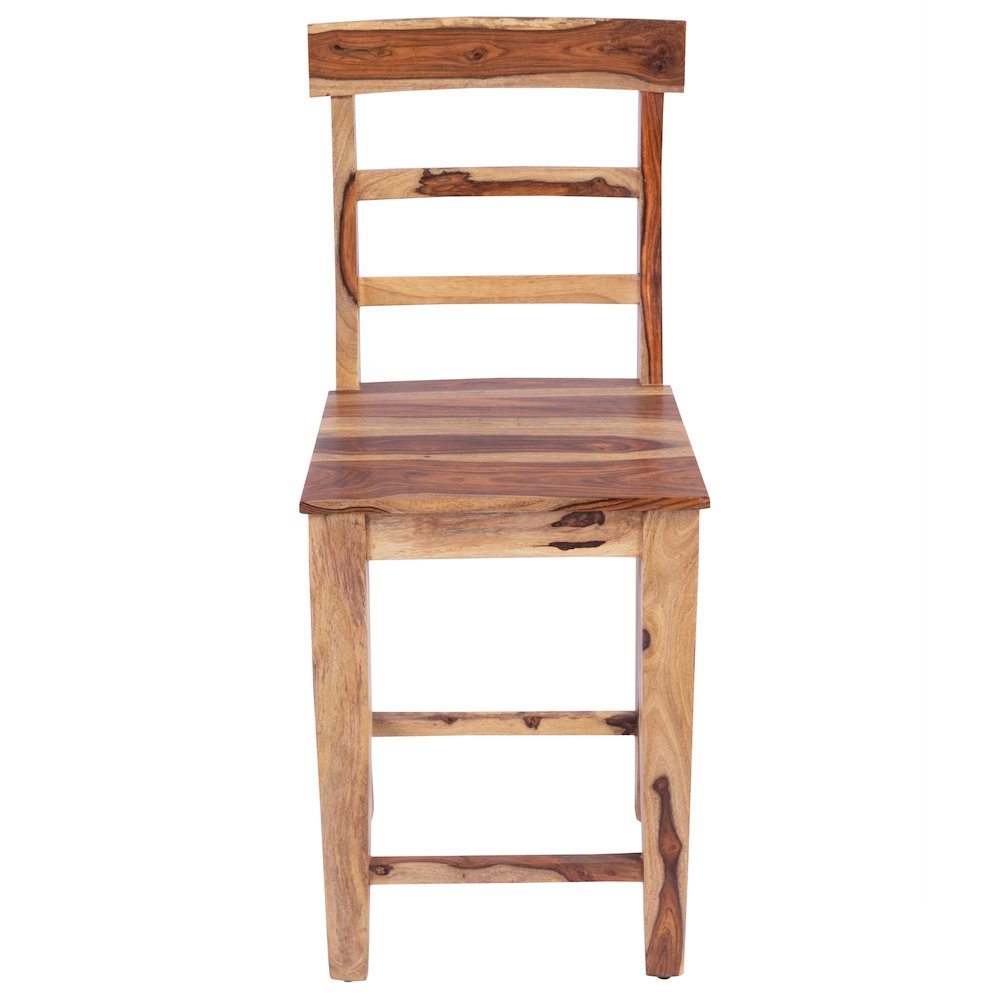 Porter Designs Taos Solid Sheesham Wood Counter Chair, Natural (Set of 2)