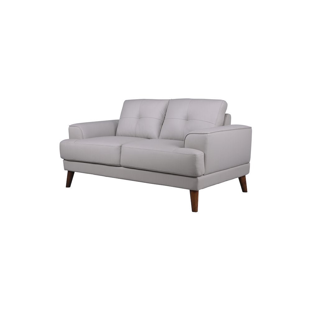 Porter Designs Anzio Top Quality Leather Loveseat, Cream