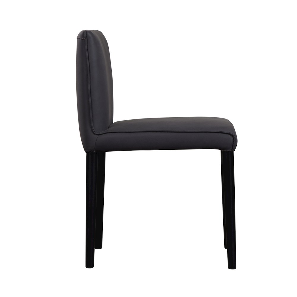 Rigel Full-Grain Leather Dining Chair, Gray (Set of 2)