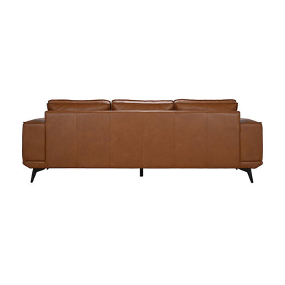 Pirelli Full-Grain Leather Sofa, Brown