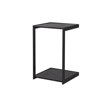 Manzanita Live Edge Solid Sheesham Wood End Table, Dark Brown (Set of 2)