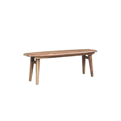 Porter Designs Fusion Solid Sheesham Wood Dining Bench, Light Brown