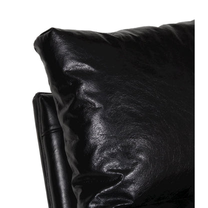 Porter Designs Eugene Top Grain Leather Accent Chair, Black