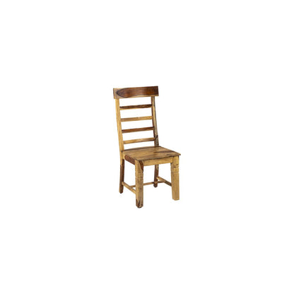 Taos Solid Sheesham Wood Ladderback Dining Chair, Natural (Set of 2)